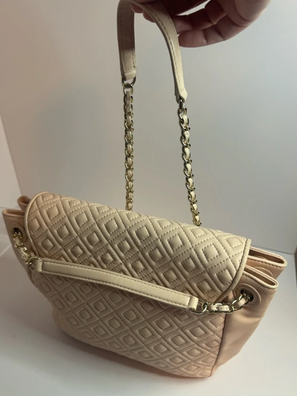 #248 Tory Burch Marion Quilted Leather Small Flap Chain Shoulder Bag